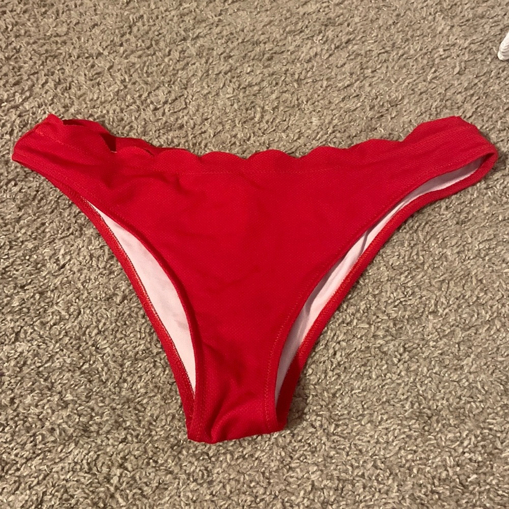Shein bathing suit bottoms, good material with cute design on the top.